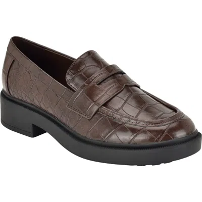 Calvin Klein Otinya Penny Loafer In Animal Print