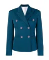 Calvin Klein Peaked Lapel Blazer In Blue