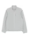 Calvin Klein Zip-front Panelled Jacket In Gray