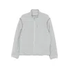 Calvin Klein Zip-front Panelled Jacket In Gray