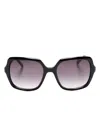 Calvin Klein Sonnenbrille Mit Oversized-gestell In Schwarz
