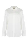 Calvin Klein Long Sleeved Buttoned Shirt In White