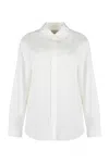 Calvin Klein Long Sleeved Buttoned Shirt In White