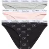 Calvin Klein Pack Of 3 Assorted Bikinis In Multi