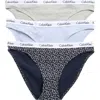 Calvin Klein Pack Of 3 Assorted Bikinis In Multi