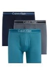 Calvin Klein Pack Of 3 Microfiber Boxer Briefs In Multi
