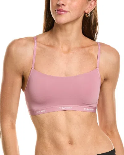 Calvin Klein Padded Bralette In Pink