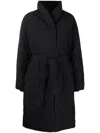 Calvin Klein Padded Single-breasted Coat In Black