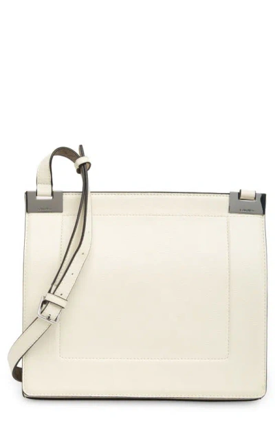 Calvin Klein Palm Organizational Messenger Bag In White/ Alm Tp/ Kh/ Br