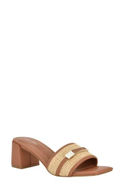 Calvin Klein Paloma Slide Sandal In Brown