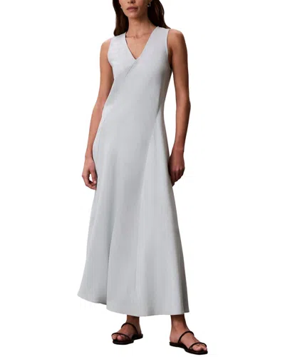 Calvin Klein Panel Midi Dress In Gray