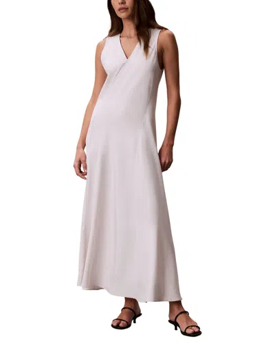 Calvin Klein Panel Midi Dress In White