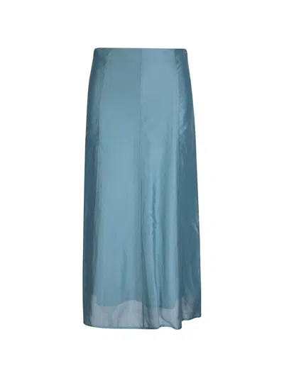 Calvin Klein Panel Midi Skirt In Blue