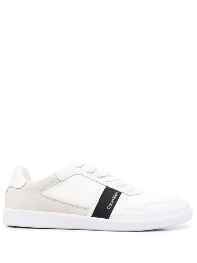 Calvin Klein Paneled Low-top Sneakers In White