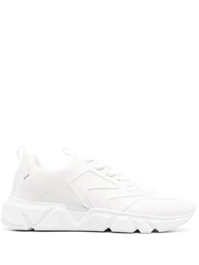 Calvin Klein Panelled Low-top Chunky Sneakers In Weiss