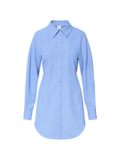 Calvin Klein Panelled Shirt Dress In Blue