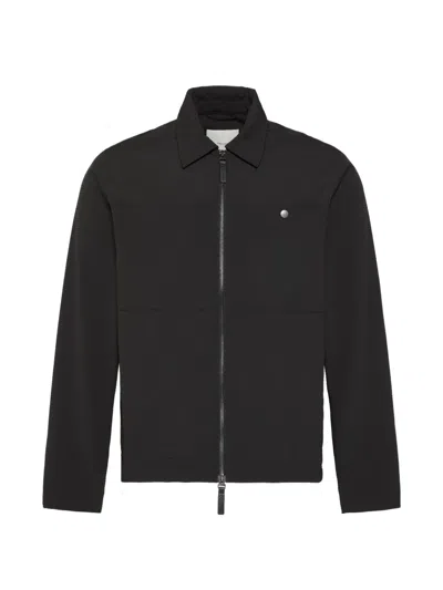 Calvin Klein Panelled Shirt Jacket In Black