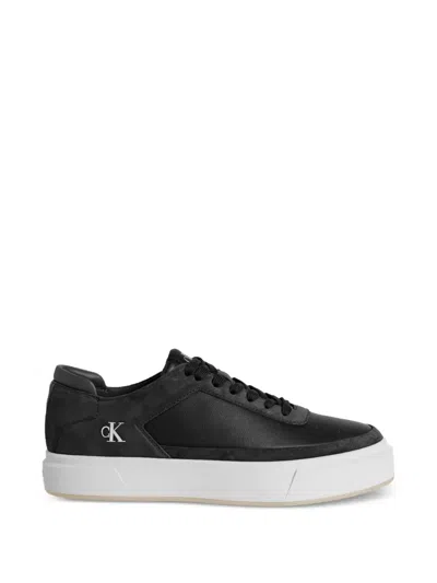 Calvin Klein Panelled Sneakers In Black