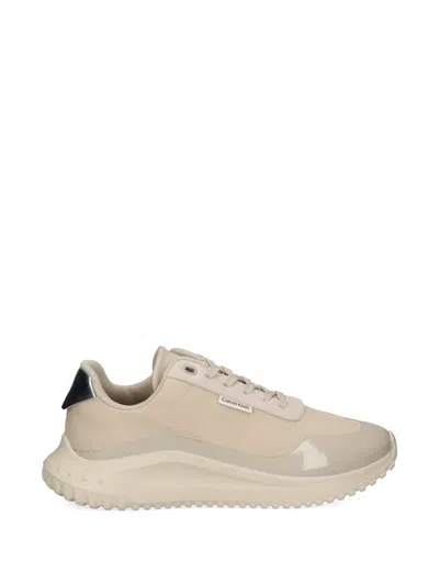 Calvin Klein Panelled Sneakers In Neutral