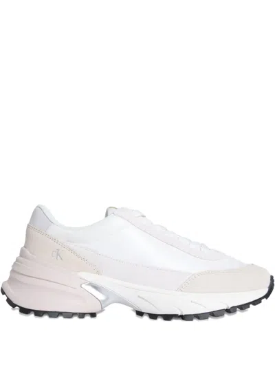 Calvin Klein Panelled Sneakers In White