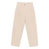 Calvin Klein Button Pleated Trousers In Neutral