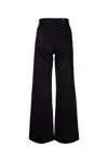 Calvin Klein Womens High Rise Stretch Wide Leg Pants In Denimblack
