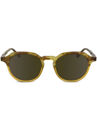 Calvin Klein Sonnenbrille Mit Panto-gestell In Brown