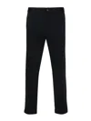 Calvin Klein Logo Tag Tapered-leg Trousers In Blue