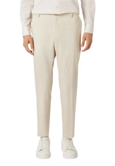 Calvin Klein Pants Modern Texture Tapered Pants In Beige