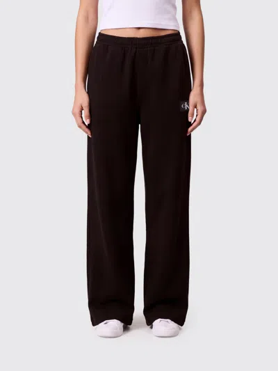 Calvin Klein Pants Woman Color Black In Brown
