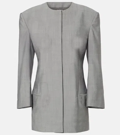 Calvin Klein Parker Wool Jacket In Gray