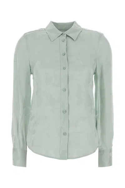 Calvin Klein Pastel Light Blue Satin Shirt