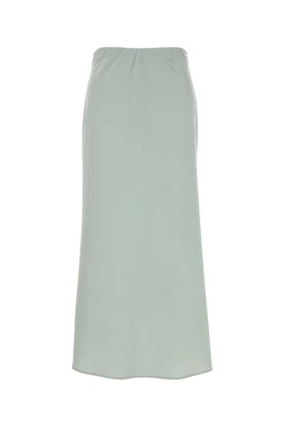 Calvin Klein Pastel Light Blue Satin Skirt