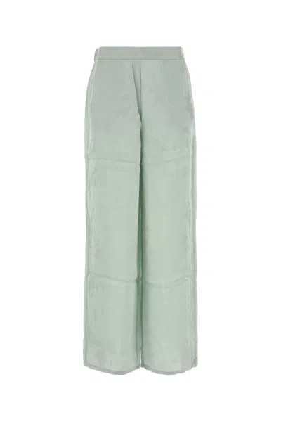 Calvin Klein Pastel Light-blue Satin Pyjamas Pant In Green