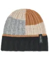 Calvin Klein Patchwork Knit Beanie In Multi