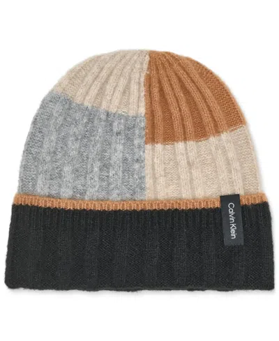 Calvin Klein Patchwork Knit Beanie
