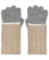 Calvin Klein Patchwork Knit Gloves In Multi