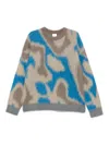 Calvin Klein Patterned Crew-neck Sweater In Multi