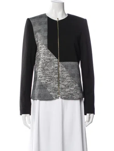 Pre-owned Calvin Klein Patterned Jacket In Black