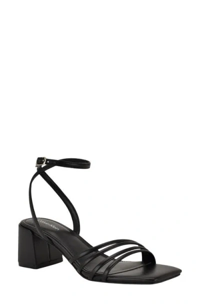 Calvin Klein Pazey 2 Ankle Strap Sandal In Black