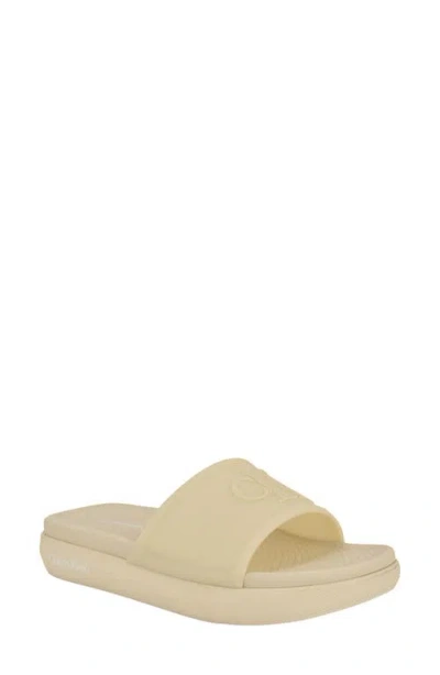 Calvin Klein Peari Slide Sandal In Light Natural