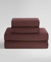 Calvin Klein Pearl Edge 300 Thread Count Cotton Sateen 4-pc. Sheet Set, Queen In Garnet