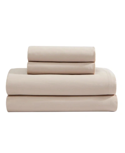 Calvin Klein Pearl Edge Cotton Sateen 300 Thread Count 4 Piece Sheet Set, King In Light Pink