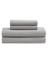 Calvin Klein Pearl Edge 300 Thread Count Cotton Sateen 4-pc. Sheet Set, Queen In Medium Gray