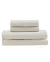 Calvin Klein Pearl Edge 300 Thread Count Cotton Sateen 4-pc. Sheet Set, Queen In Ivory