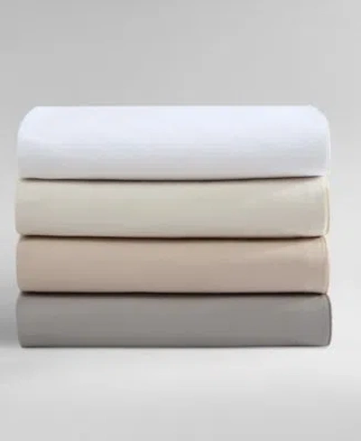 Calvin Klein Pearl Edge Cotton Sateen 300 Thread Count Cotton Sateen Sheet Sets In Medium Gray