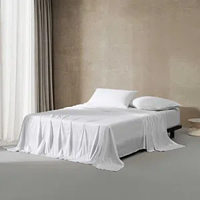 Calvin Klein Pearl Edge Cotton Sateen 300 Thread Count Sheet Set, King In White