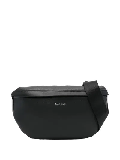 Calvin Klein Pebbled Belt Bag In Black