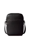 Calvin Klein Pebbled-texture Zip Messenger Bag In Black