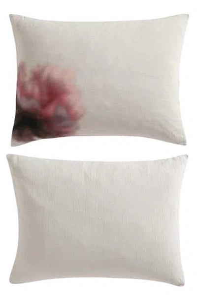 Calvin Klein Peony Print 3-piece Duvet Set In Neutral